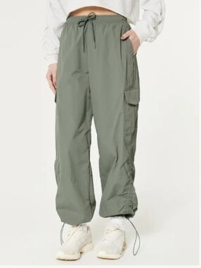 Gilly Hicks (Hollister) Khaki/Green Baggy Tear-away Cargo Track Pants (Size S)